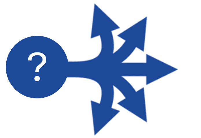 Branching paths from one decision point