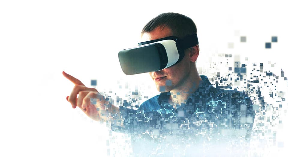 A virtual reality headset