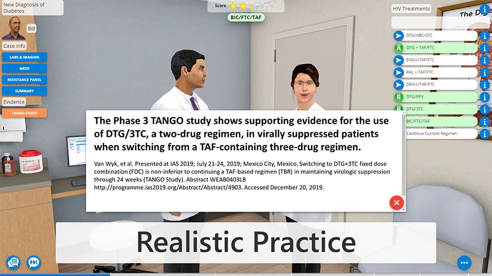 Two virtual doctors engaged in a conversation EngagePhysicians