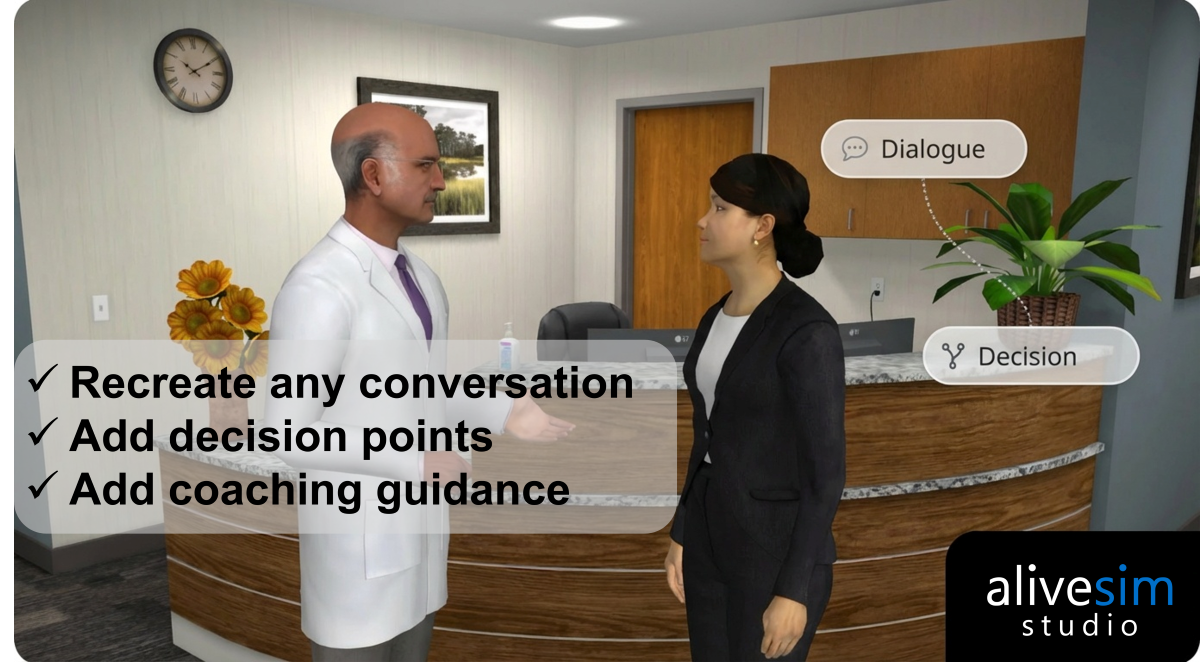 Rep-Physician in AliveSim Studio